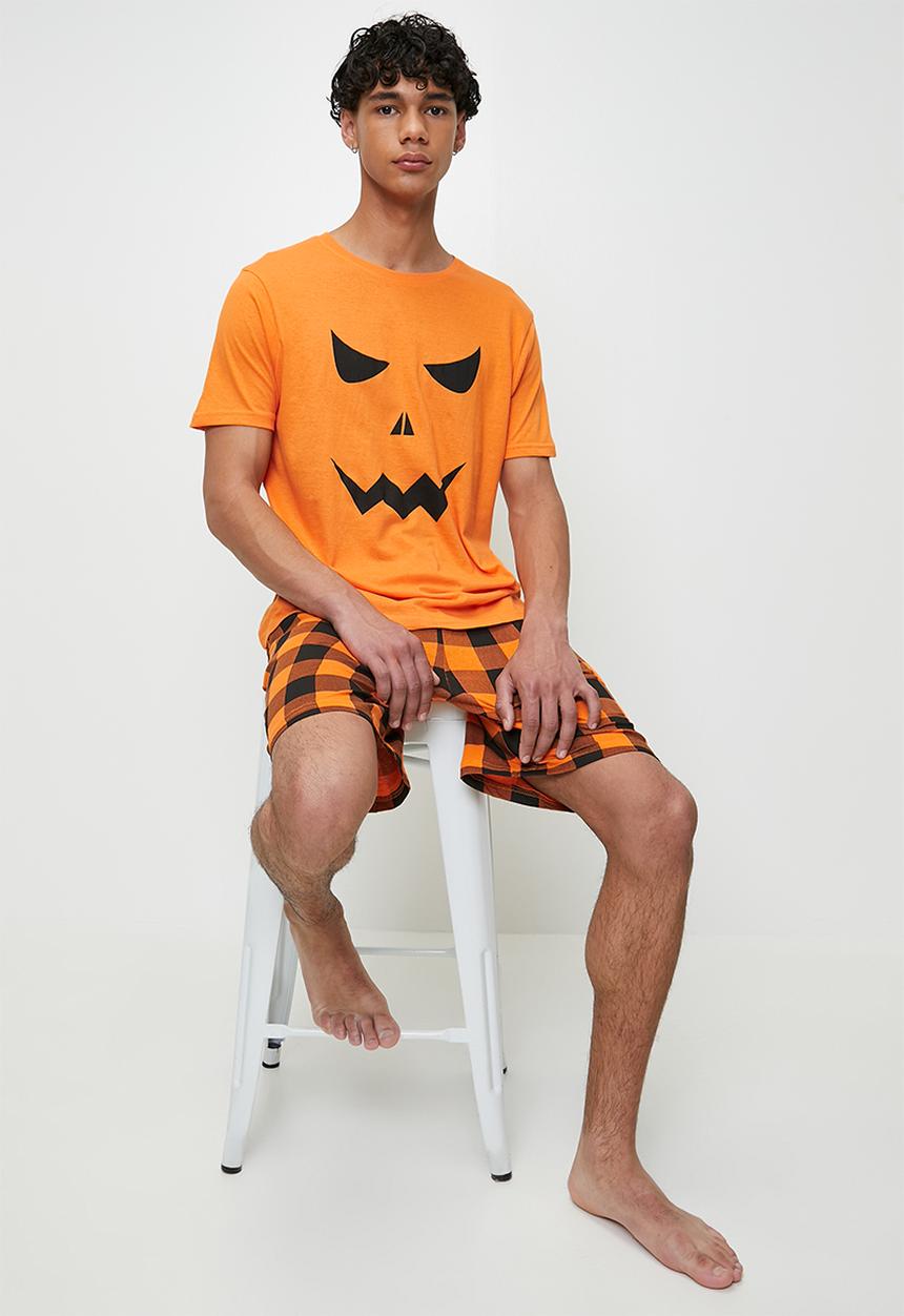 Brave Soul - Hallow Sleepwear - Orange/Black