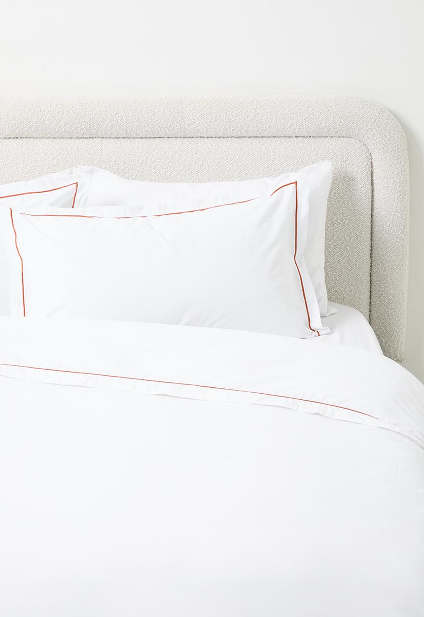 Sixth Floor - Oxford Satin Stitch Cotton Duvet Set -rust