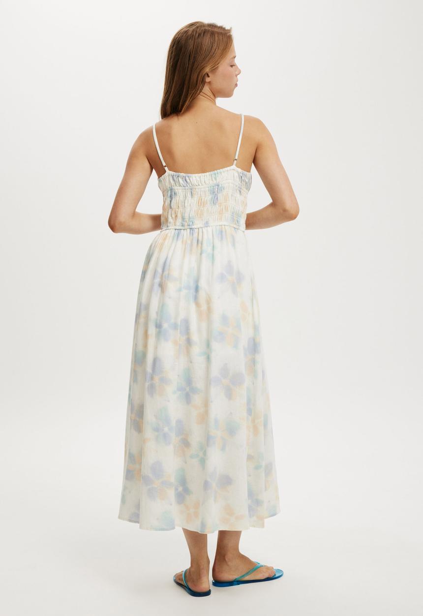 Cotton On - Haven strappy maxi dress - Watercolour blue