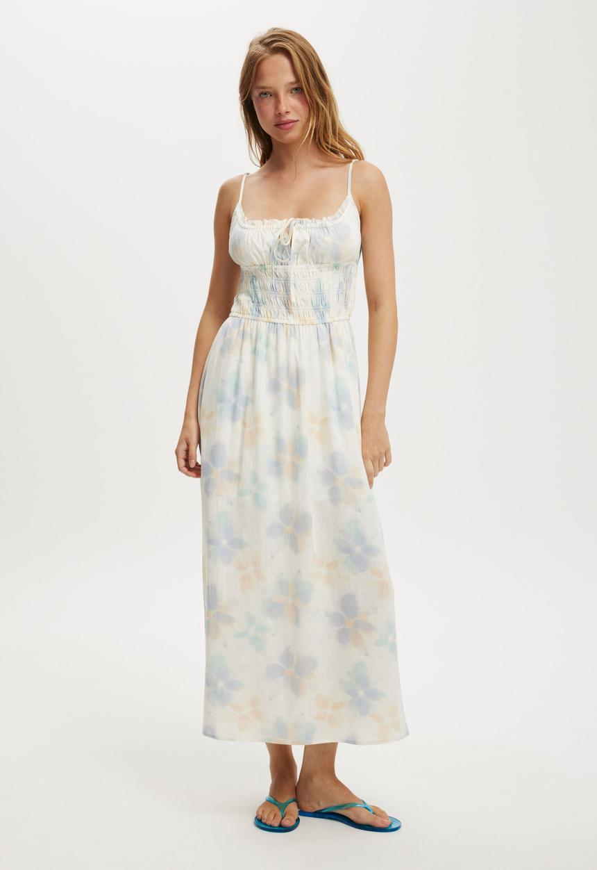 Cotton On - Haven strappy maxi dress - Watercolour blue