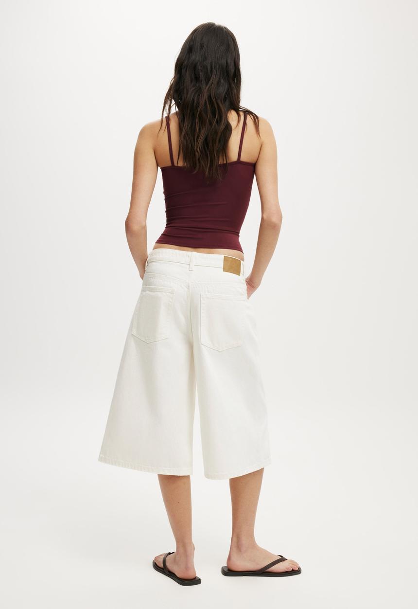 Cotton On - 91 Baggy Denim Jort - White