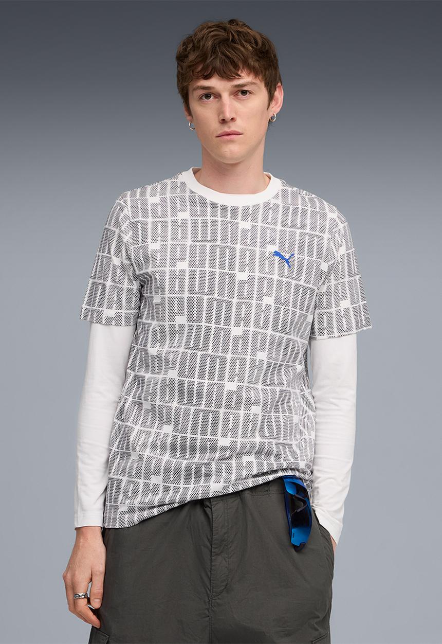 PUMA - ESS LOGO LAB AOP Tee - PUMA White
