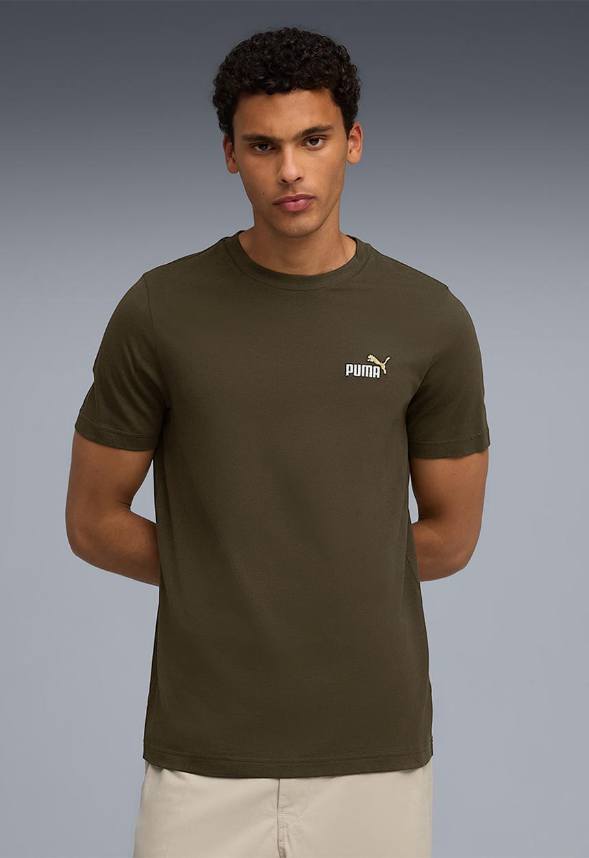 PUMA - ESS 2 COLOR Small No. 1 Logo Tee - Dark Olive