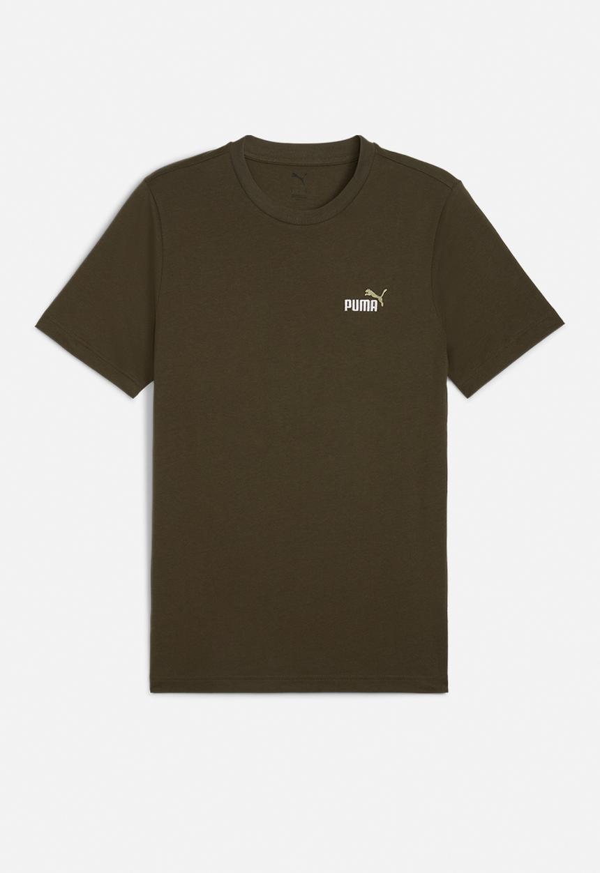 PUMA - ESS 2 COLOR Small No. 1 Logo Tee - Dark Olive