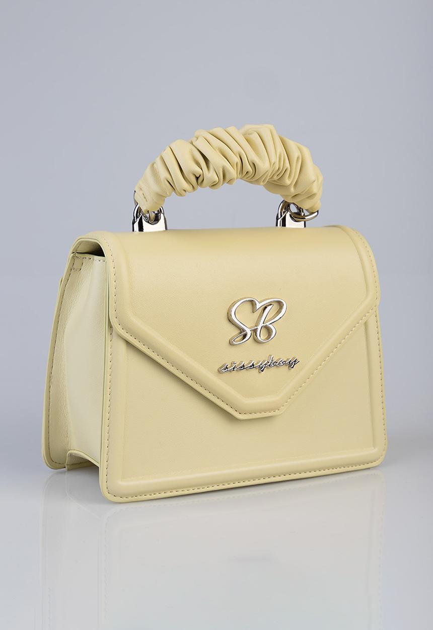 SISSY BOY - Pastel Bag Pompom Strap Bag- Yellow