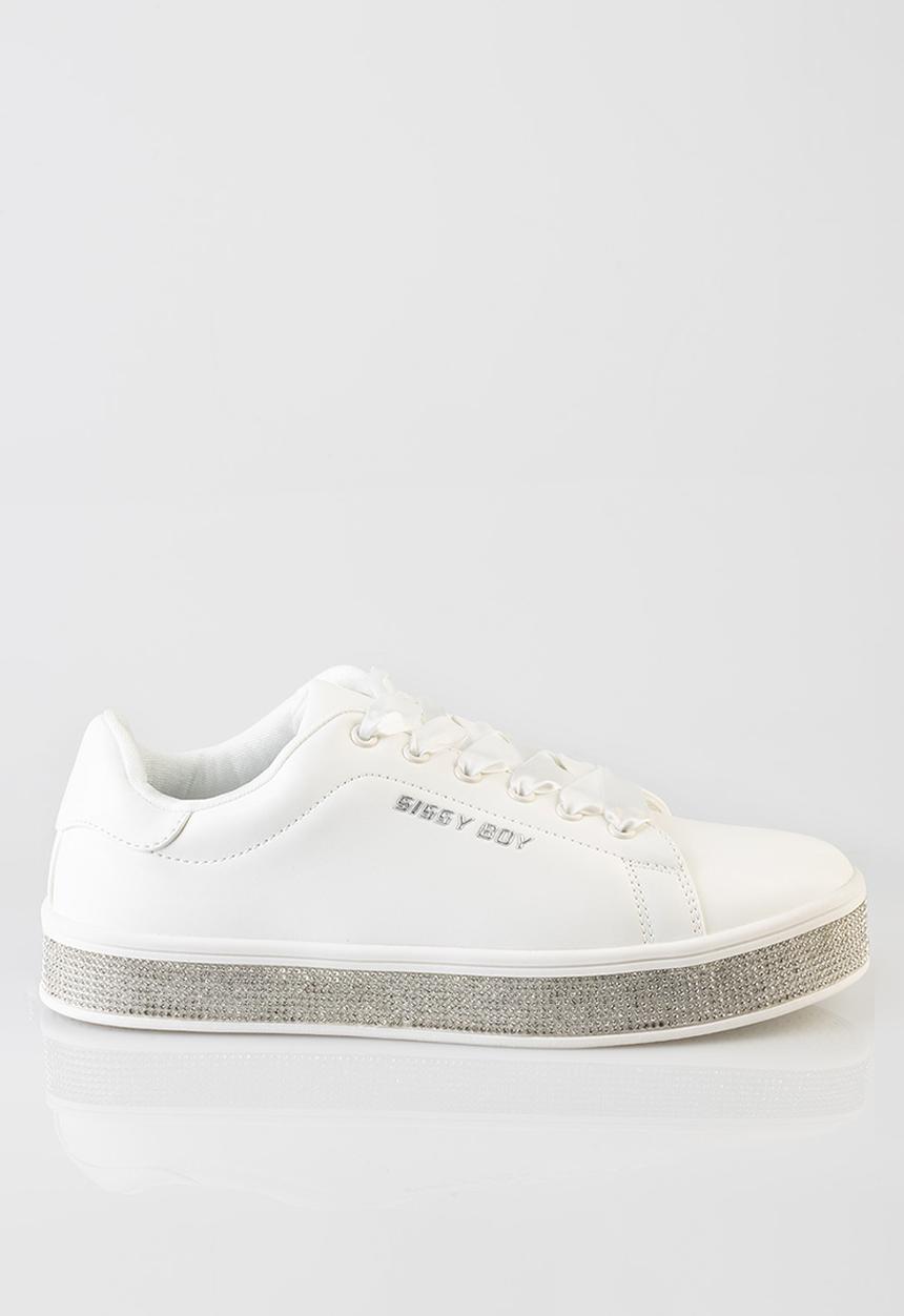 SISSY BOY - Duchess Sneaker With Bling Sole - White