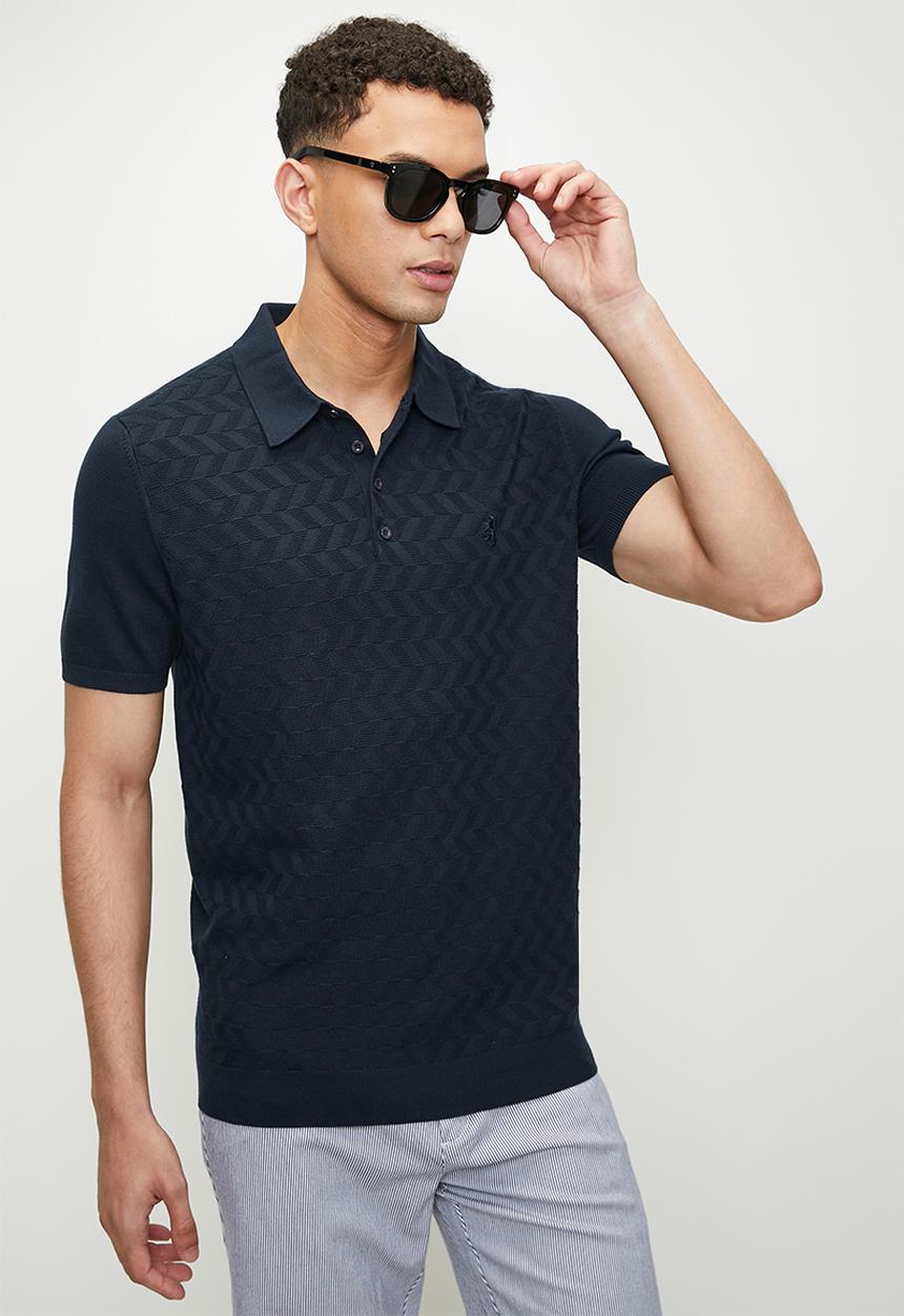 Pringle of Scotland - Shaun knitted golfer - navy