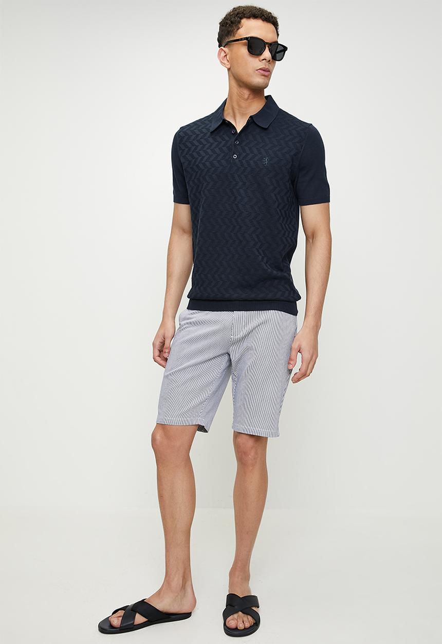 Pringle of Scotland - Shaun knitted golfer - navy