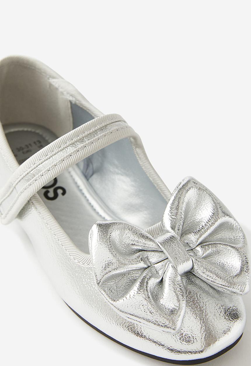 Cotton On - Olivia ballet flat - silver/bow