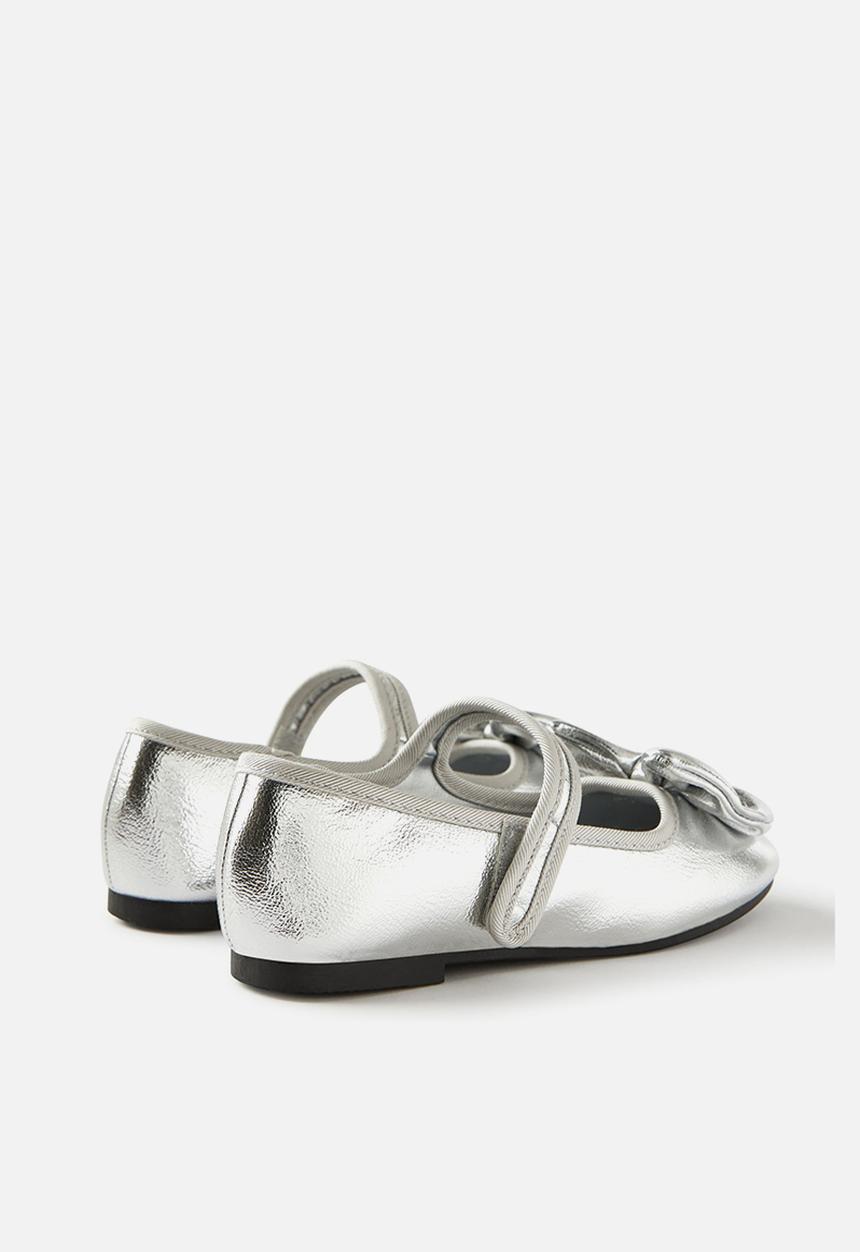 Cotton On - Olivia ballet flat - silver/bow