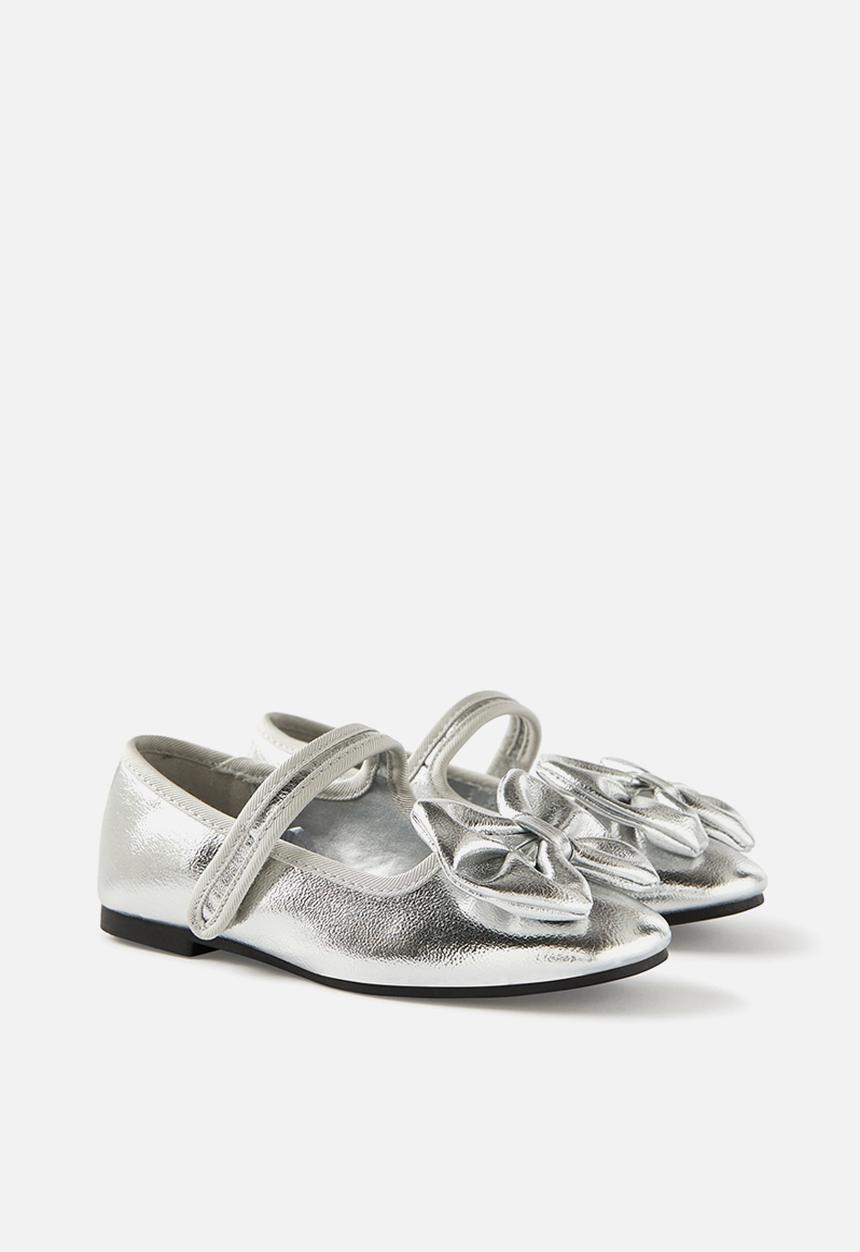 Cotton On - Olivia ballet flat - silver/bow