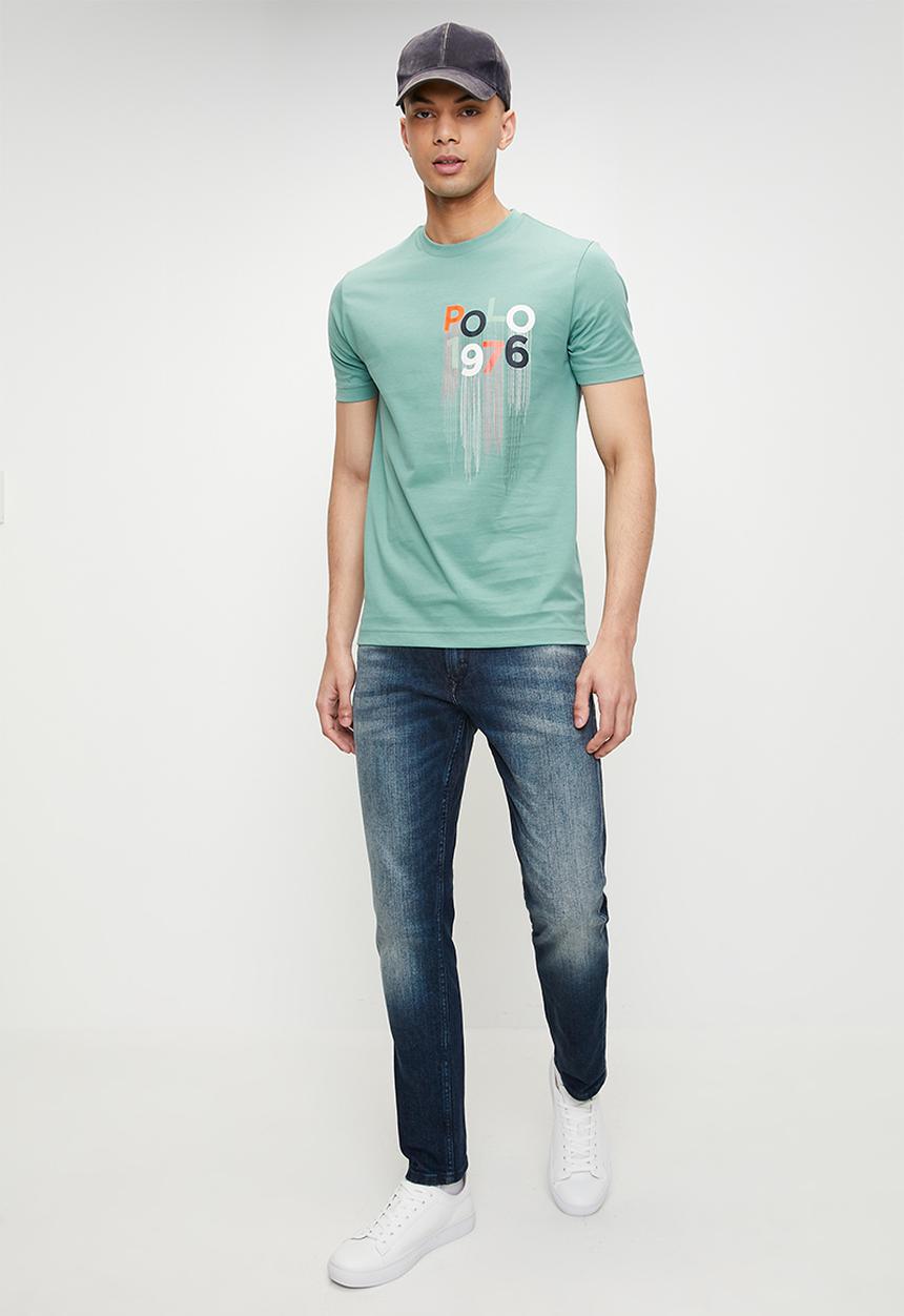 POLO - Bowie Drip Pony Ss T-Shirt - Aqua