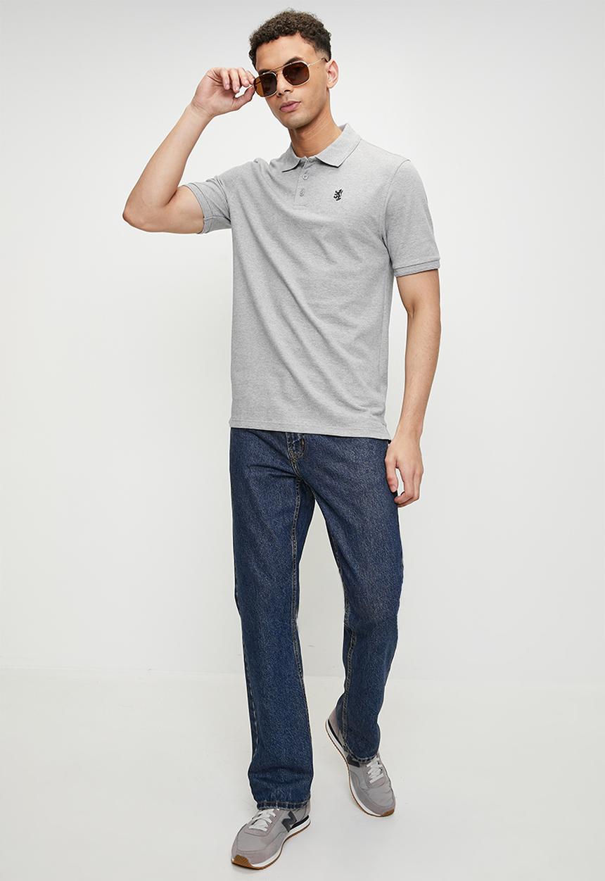 Pringle of Scotland - Austyn pique golfer - grey melange