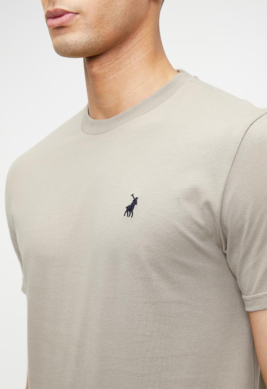 POLO - Lucas Essential Ss T-Shirt - Taupe