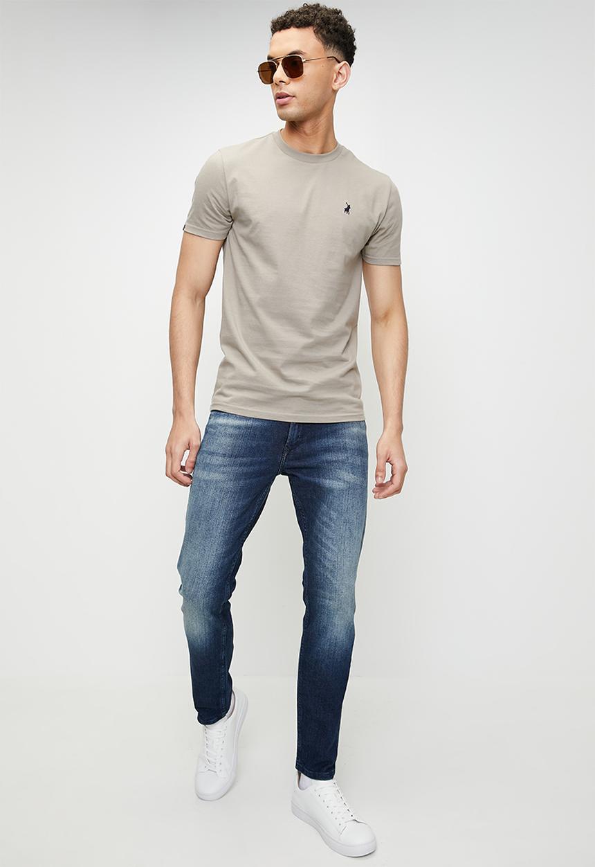 POLO - Lucas Essential Ss T-Shirt - Taupe
