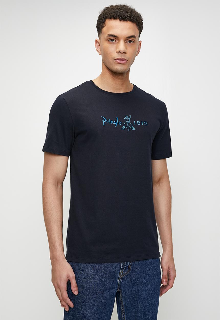 Pringle of Scotland - Charlie embroidery T-shirt - ink