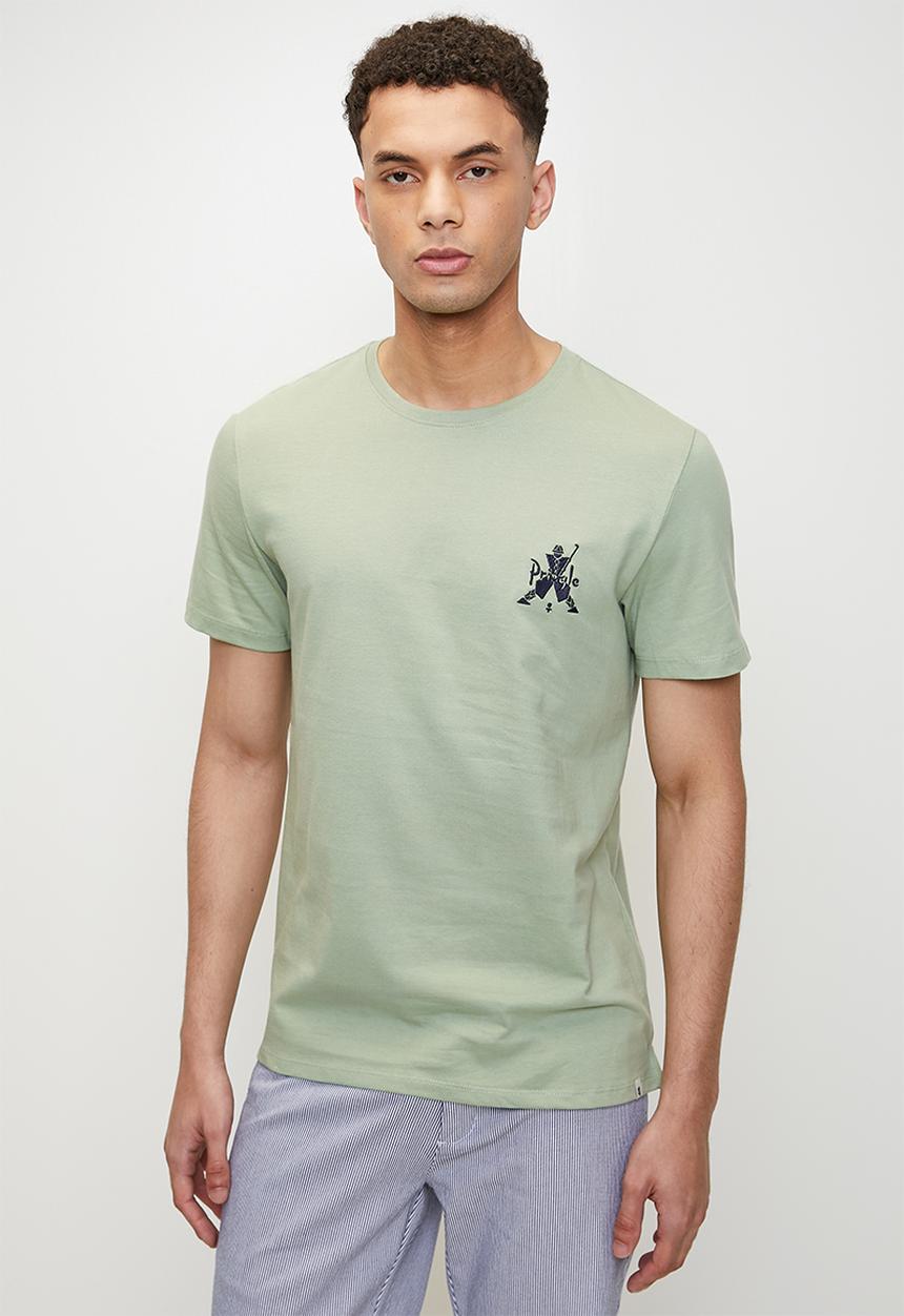 Pringle of Scotland - Josh embroidery T-shirt - sage