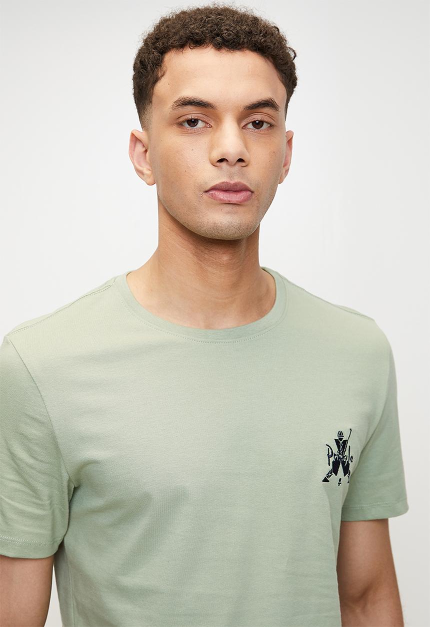 Pringle of Scotland - Josh embroidery T-shirt - sage