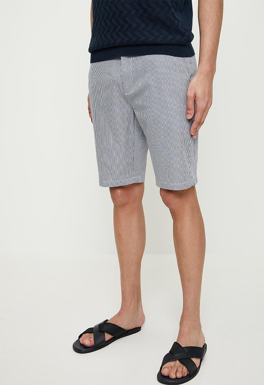 Pringle of Scotland - Mike striped shorts - blue