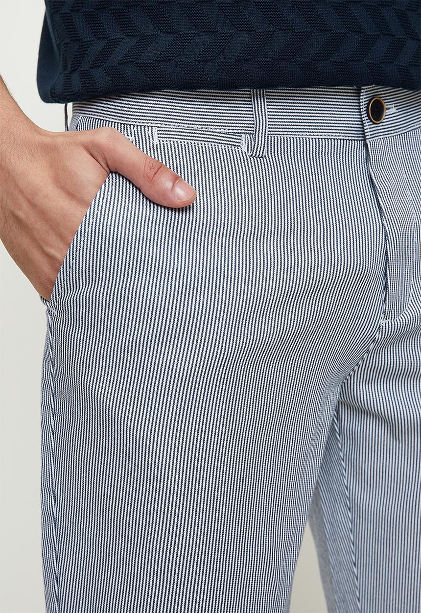 Pringle of Scotland - Mike striped shorts - blue