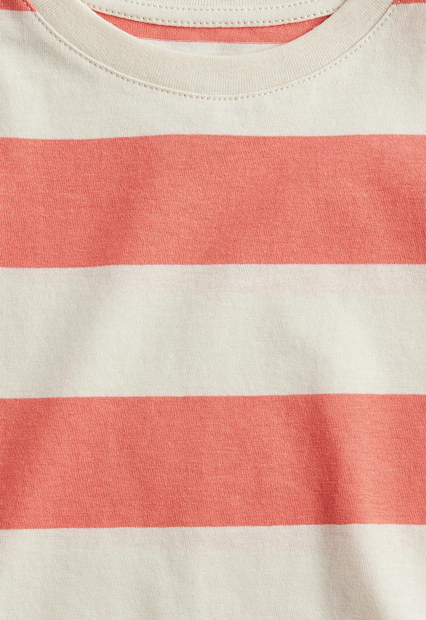 H&M - Cotton T-shirt - peach/striped