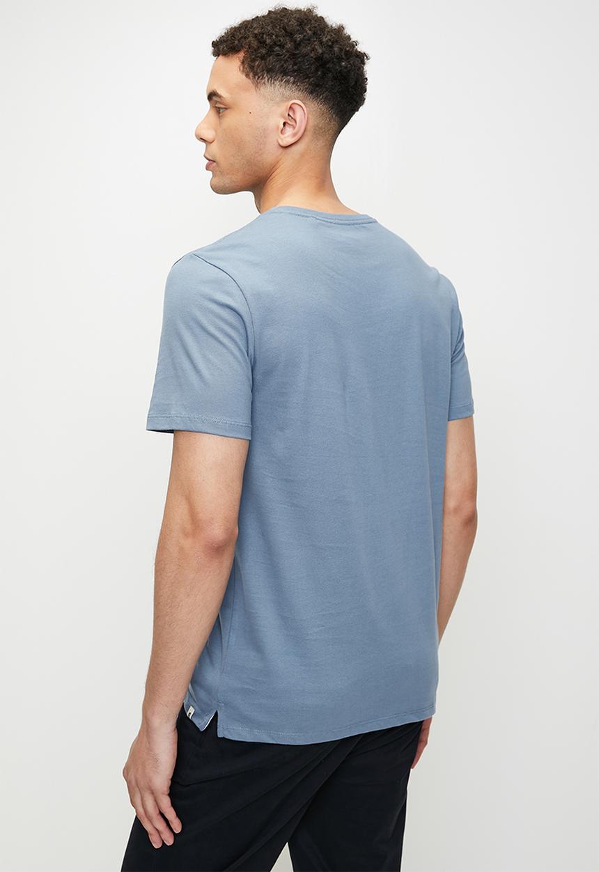 Pringle of Scotland - Charlie embroidery t shirt - mid blue