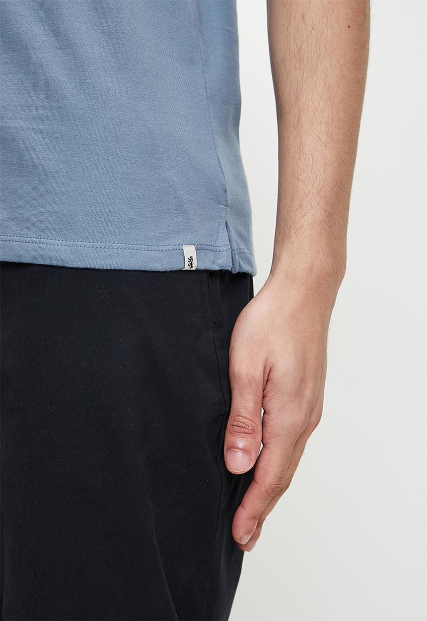 Pringle of Scotland - Charlie embroidery t shirt - mid blue