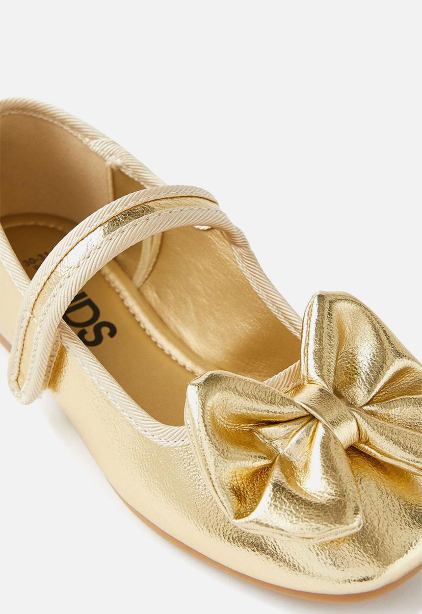 Cotton On - Olivia ballet flat - gold/bow