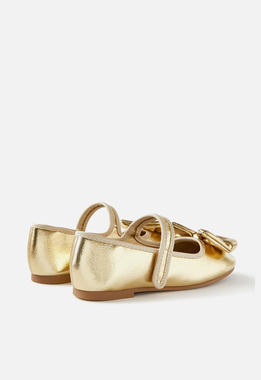 Cotton On - Olivia ballet flat - gold/bow