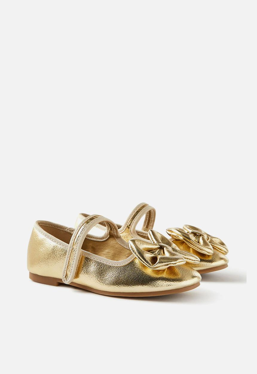 Cotton On - Olivia ballet flat - gold/bow