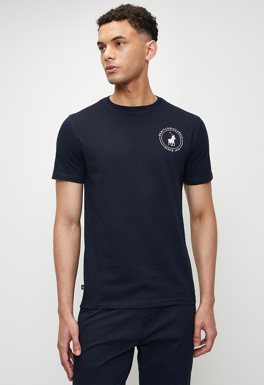 POLO - Cole hd print short sleeve T-shirt - navy	