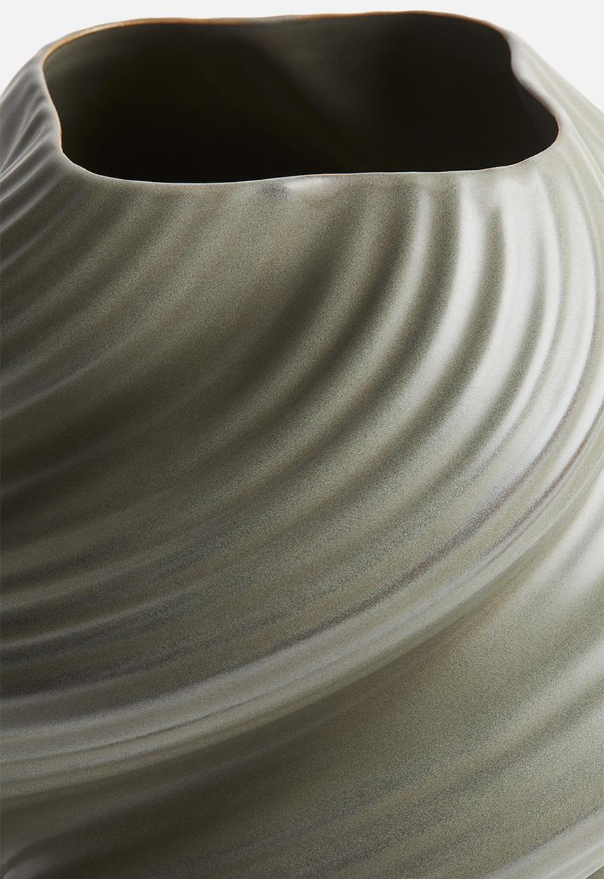 H&M - Stoneware vase - dusty green