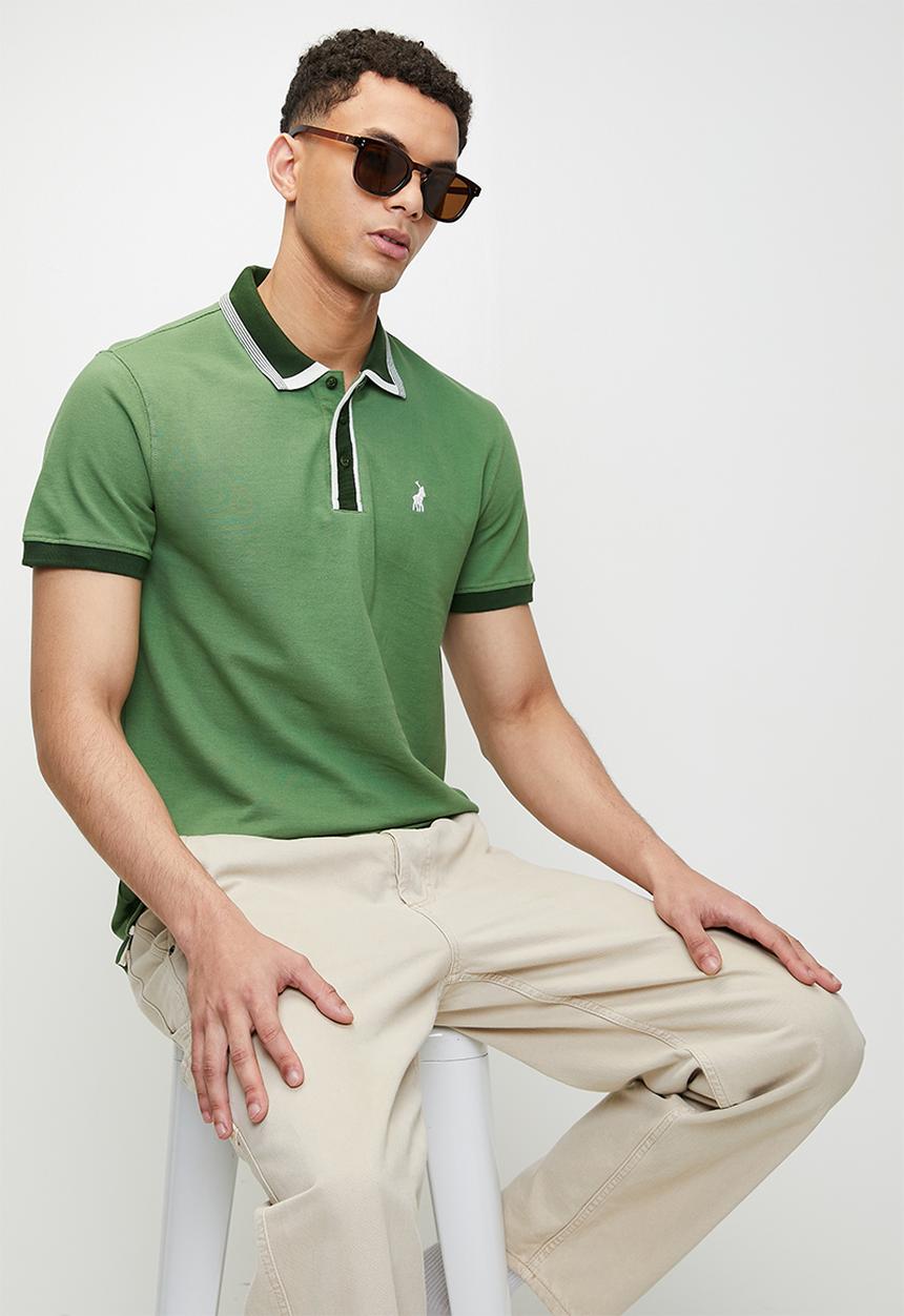 POLO - Tipped Pony Short Sleeve Golfer - Green