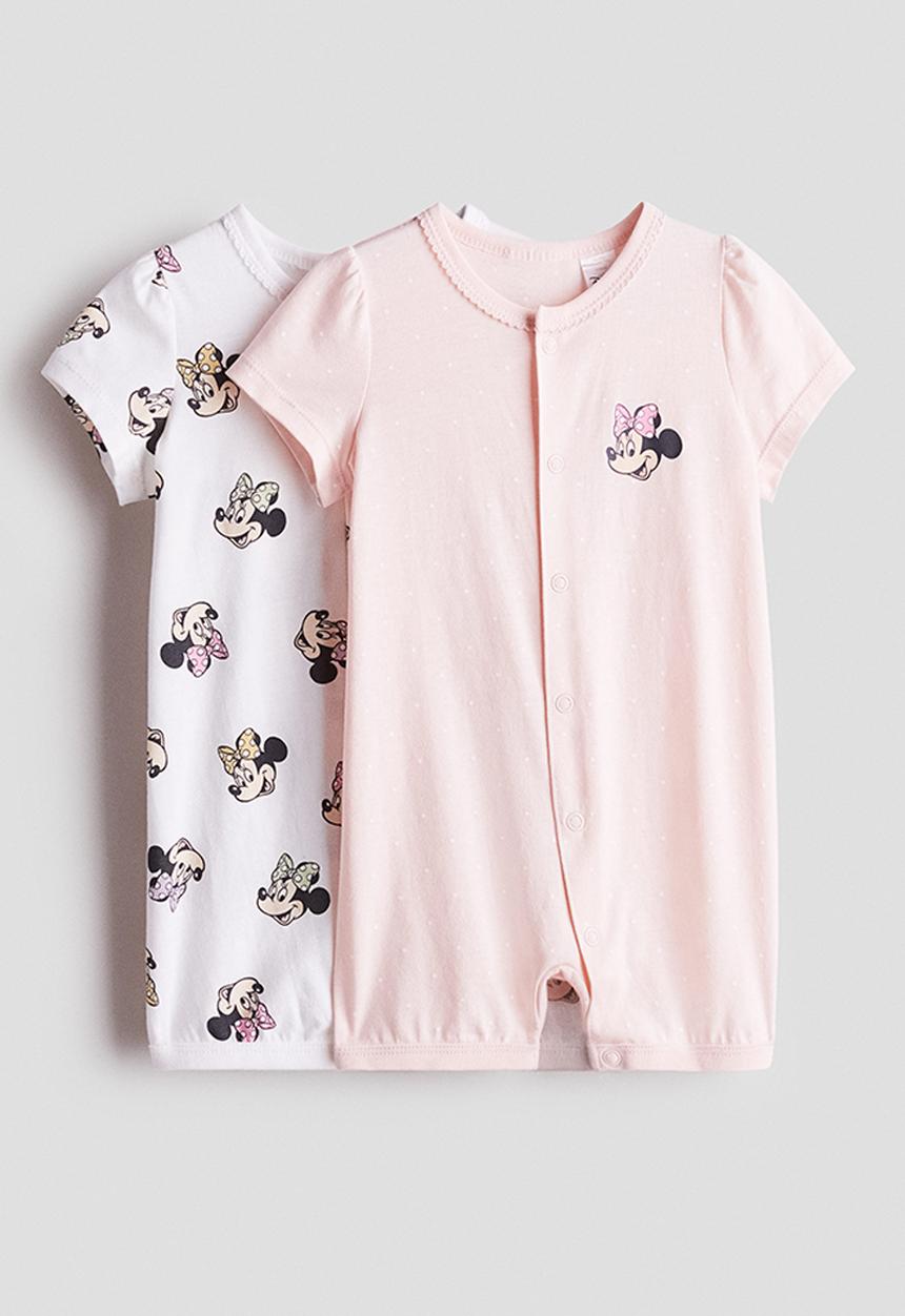 H&M - 2-Pack printed pyjamas - light pink/minnie mouse