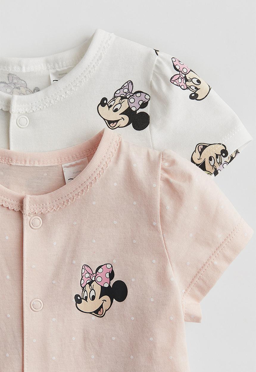 H&M - 2-Pack printed pyjamas - light pink/minnie mouse