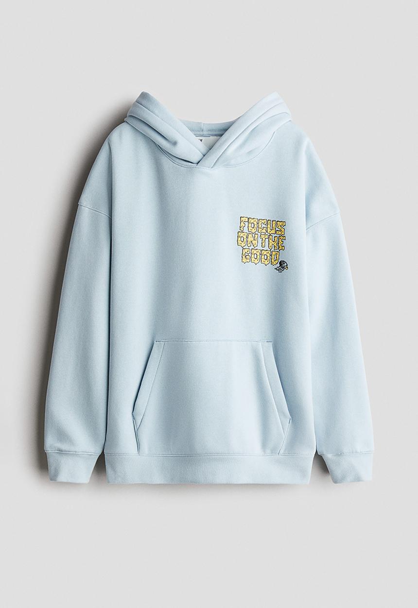 H&M - Motif-detail hoodie - blue/spongebob squarepants