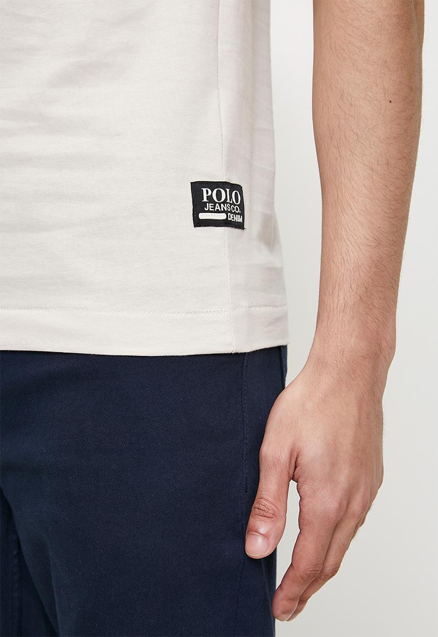 POLO - Mtho pjc short sleeve puff logo tee - off white
