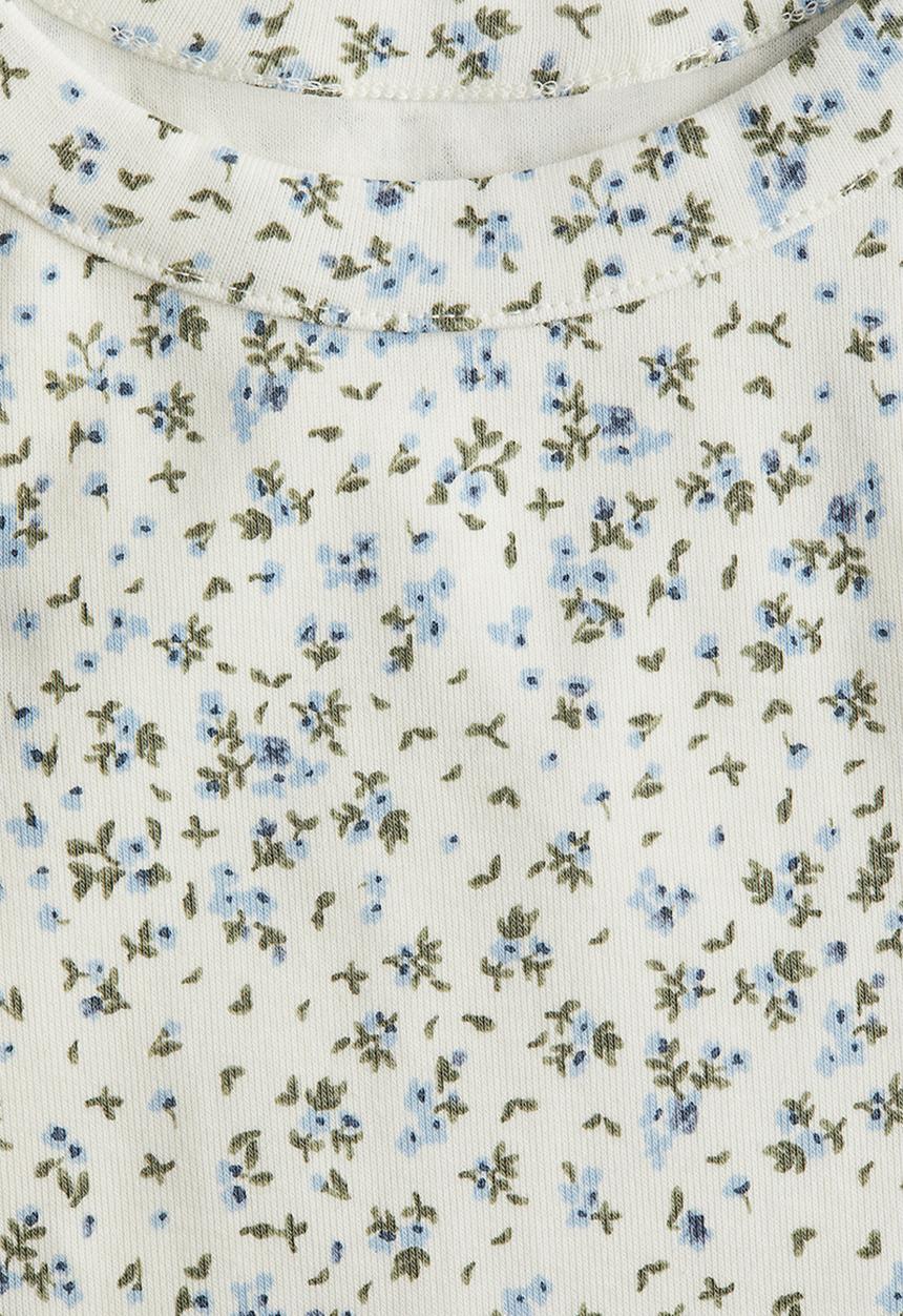 H&M - Printed cotton vest top - white/floral