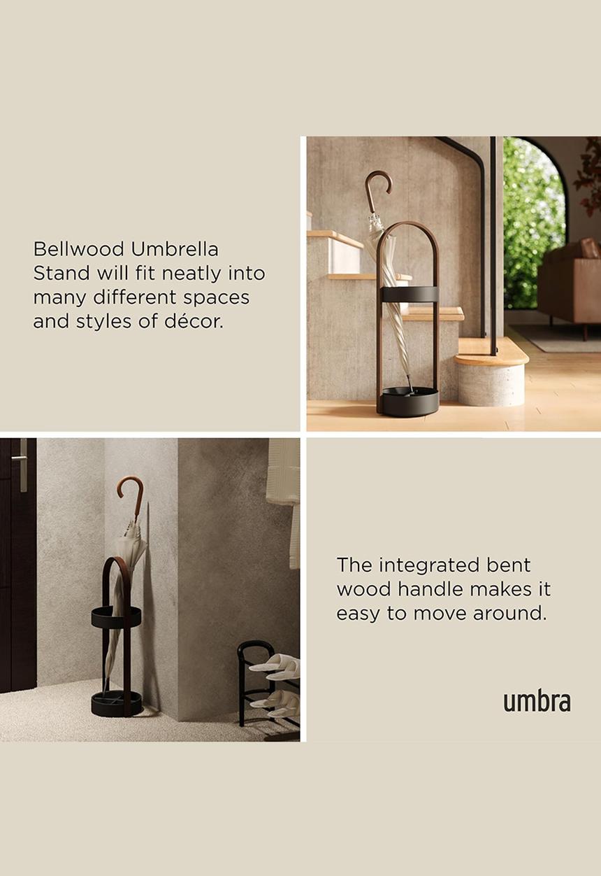 Umbra - Bellwood umbrella stand - walnut