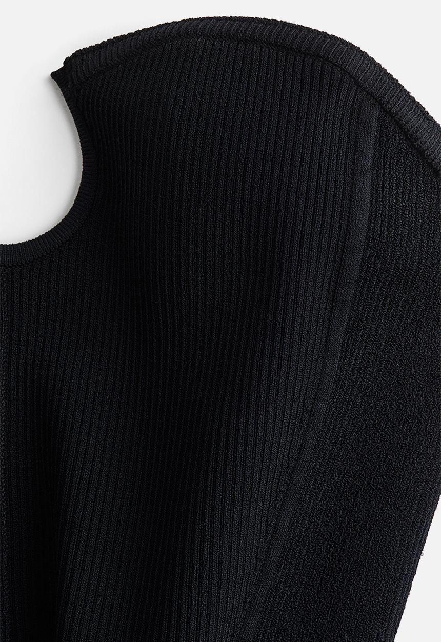 H&M - Rib-knit tube top - black