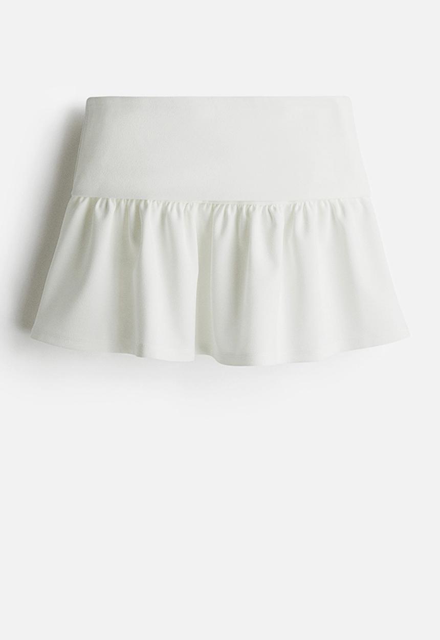 H&M - Flared jersey skirt - white