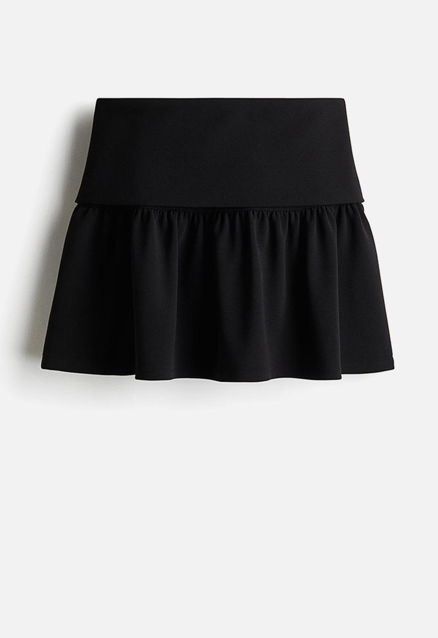 H&M - Flared jersey skirt - black