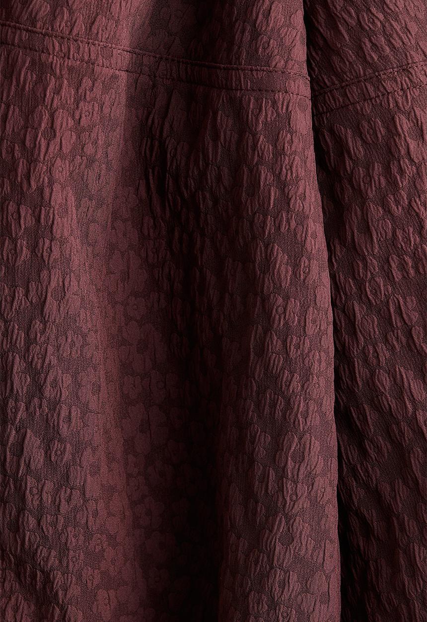 H&M - Jacquard-weave dress - burgundy