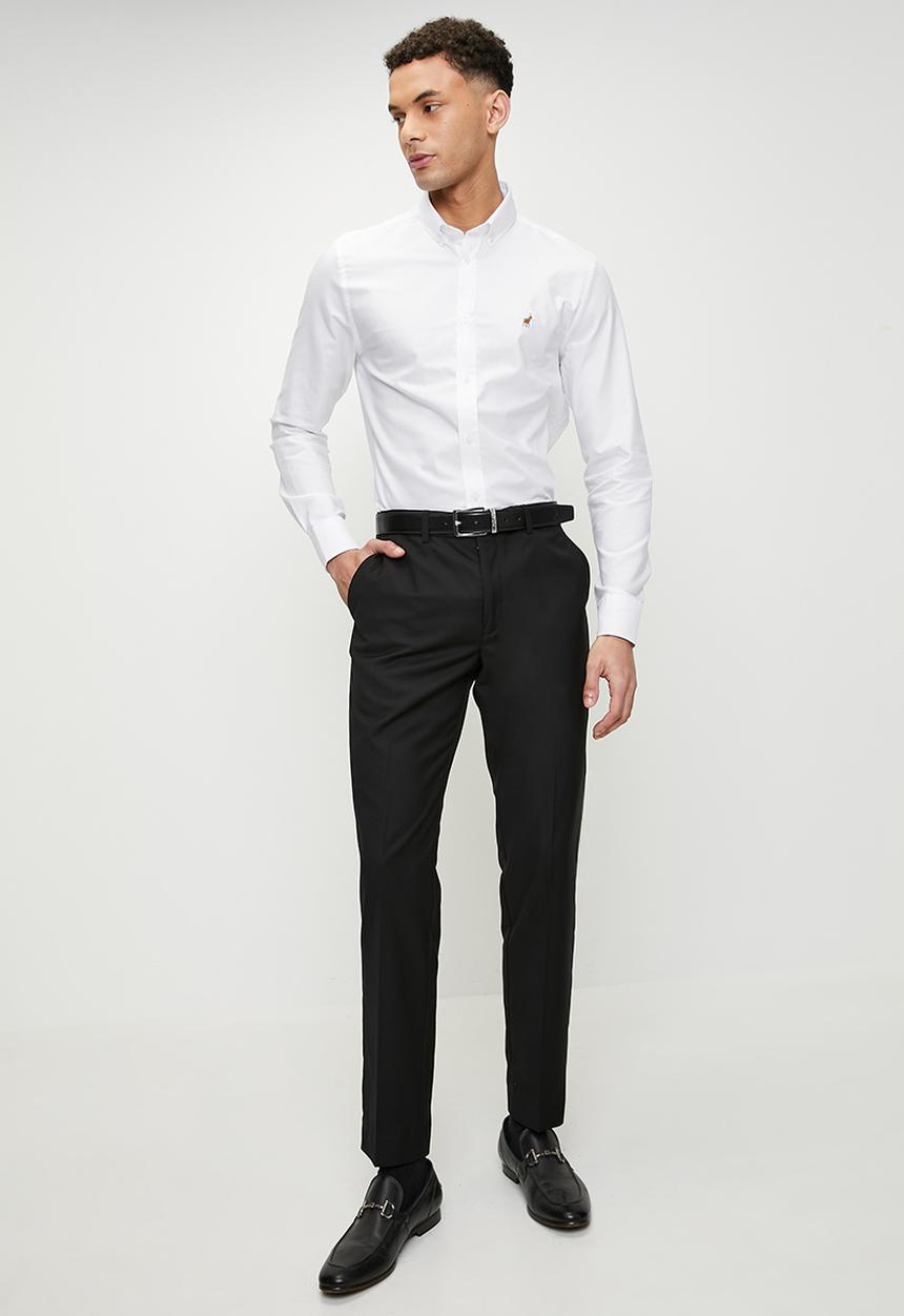 POLO - Iman  long sleeve essential oxford shirt - white
