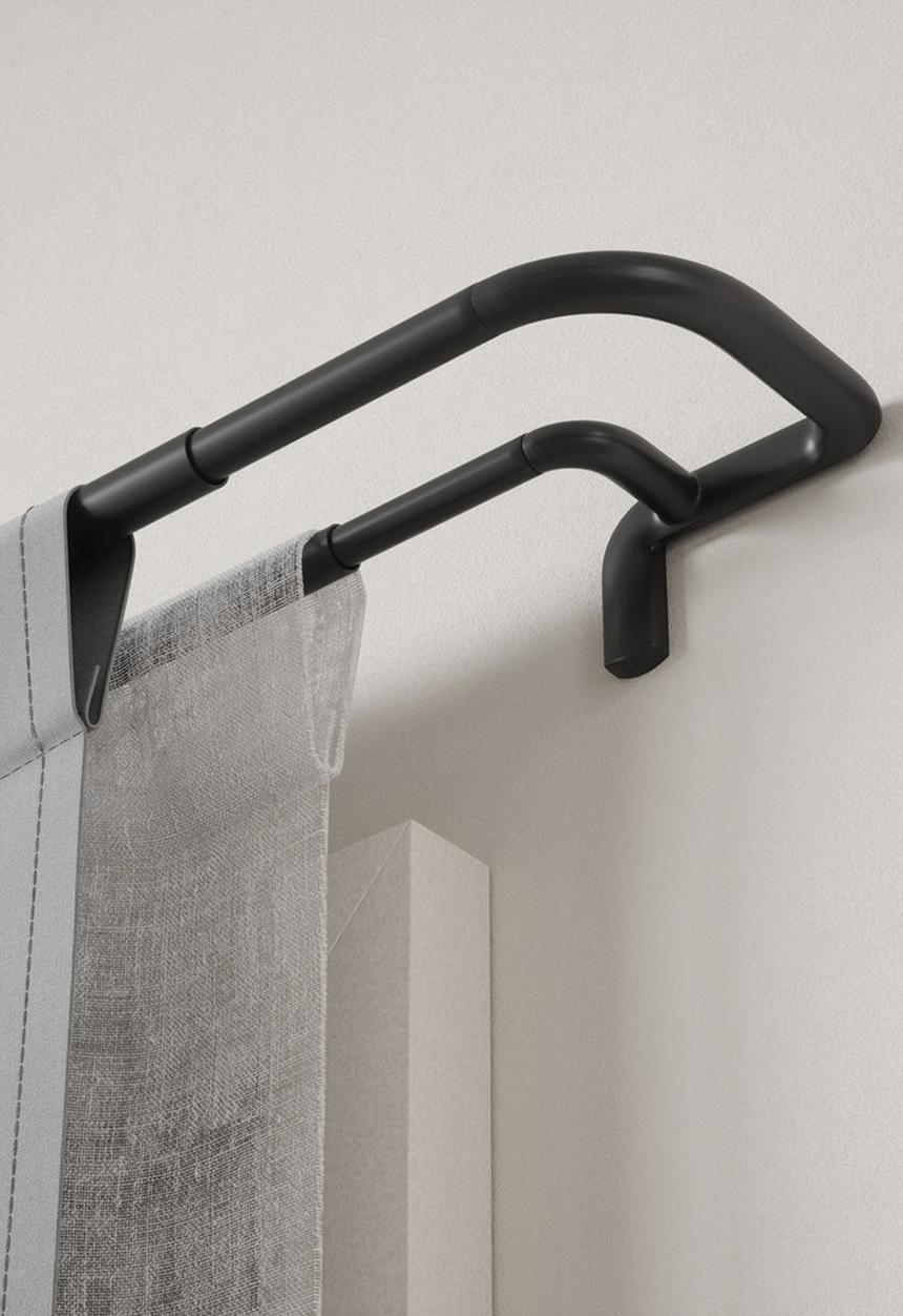 Umbra - Twilight expandable double curtain rod - black