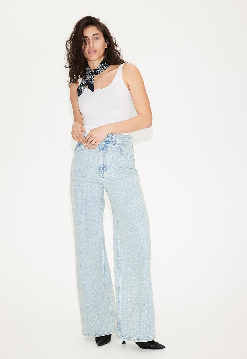 H&M - Bouclé denim jeans - light denim blue