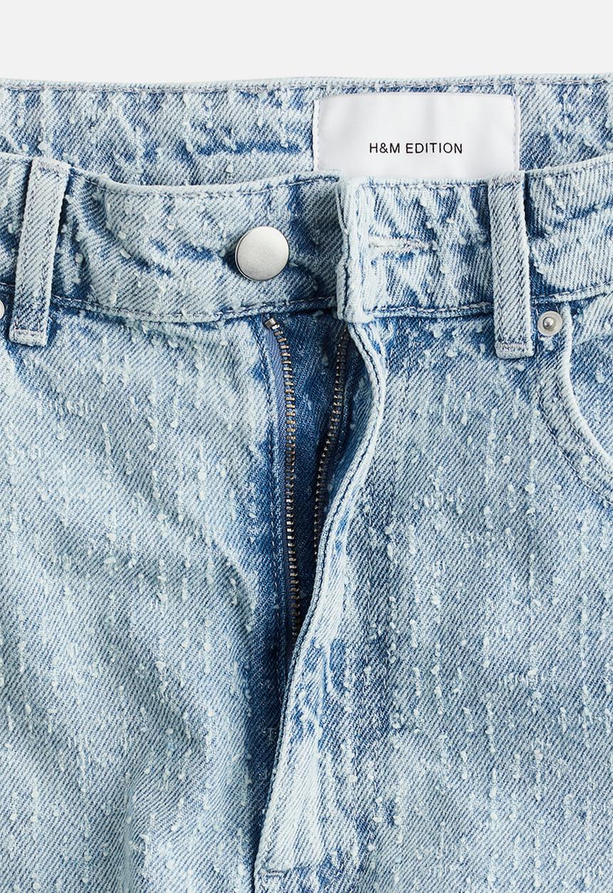 H&M - Bouclé denim jeans - light denim blue