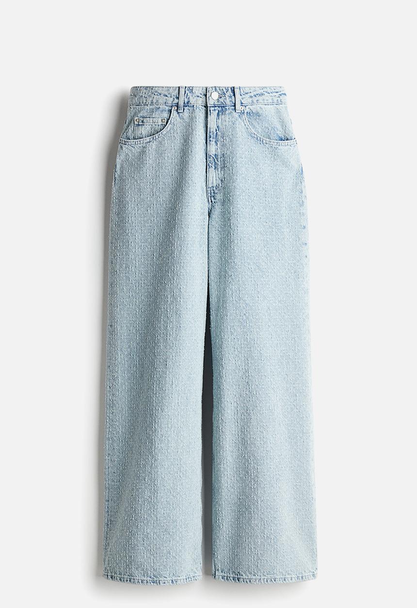 H&M - Bouclé denim jeans - light denim blue