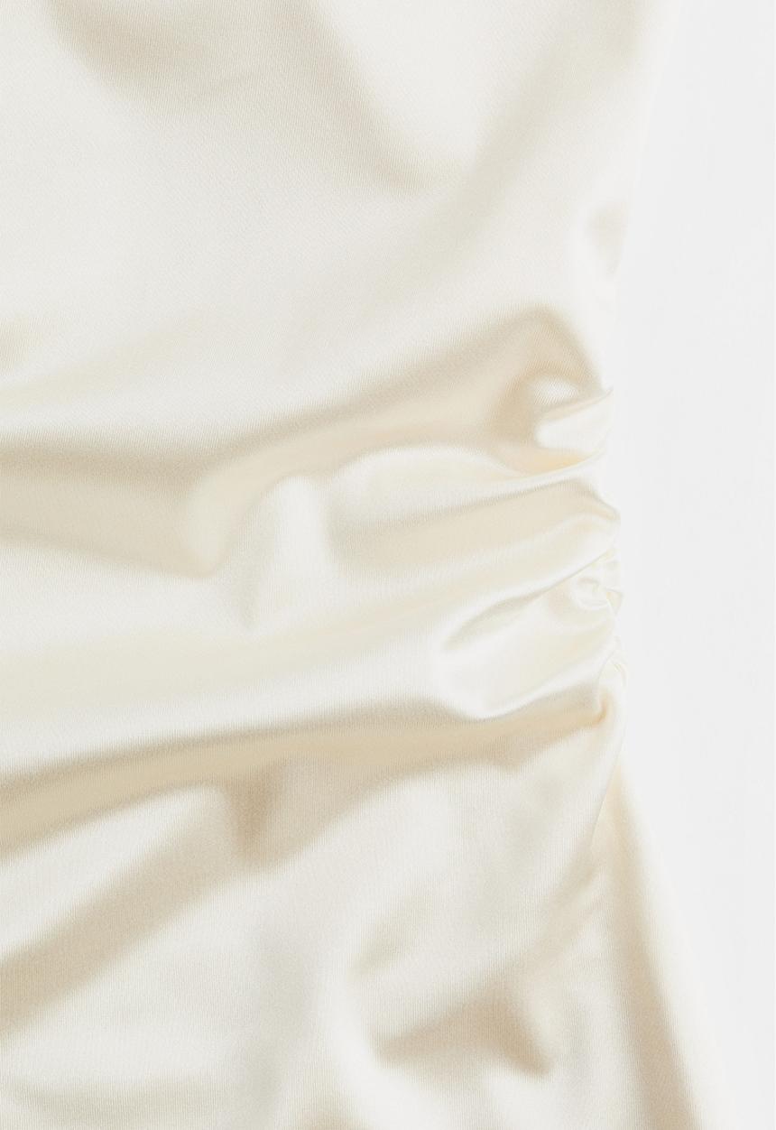 H&M - Draped slip dress - cream