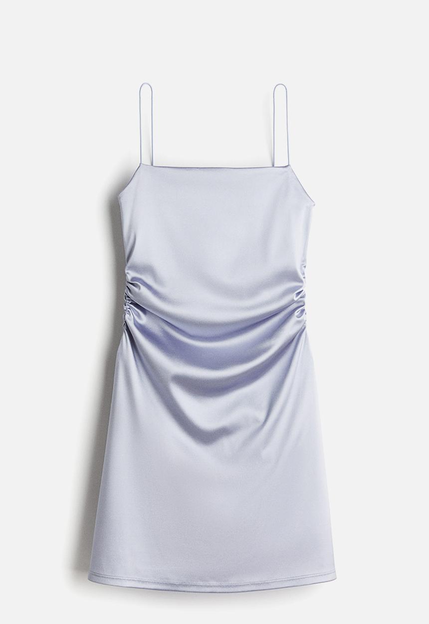 H&M - Draped slip dress - light dusty blue